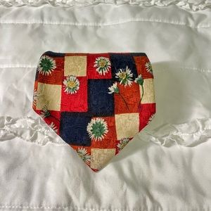 Ermenegildo Zegna Silk Tie Checkered Pattern Red, Blue, and White With Flowers